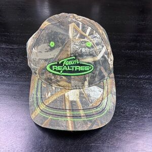 Realtree Camo Cap with Neon Green Stitching